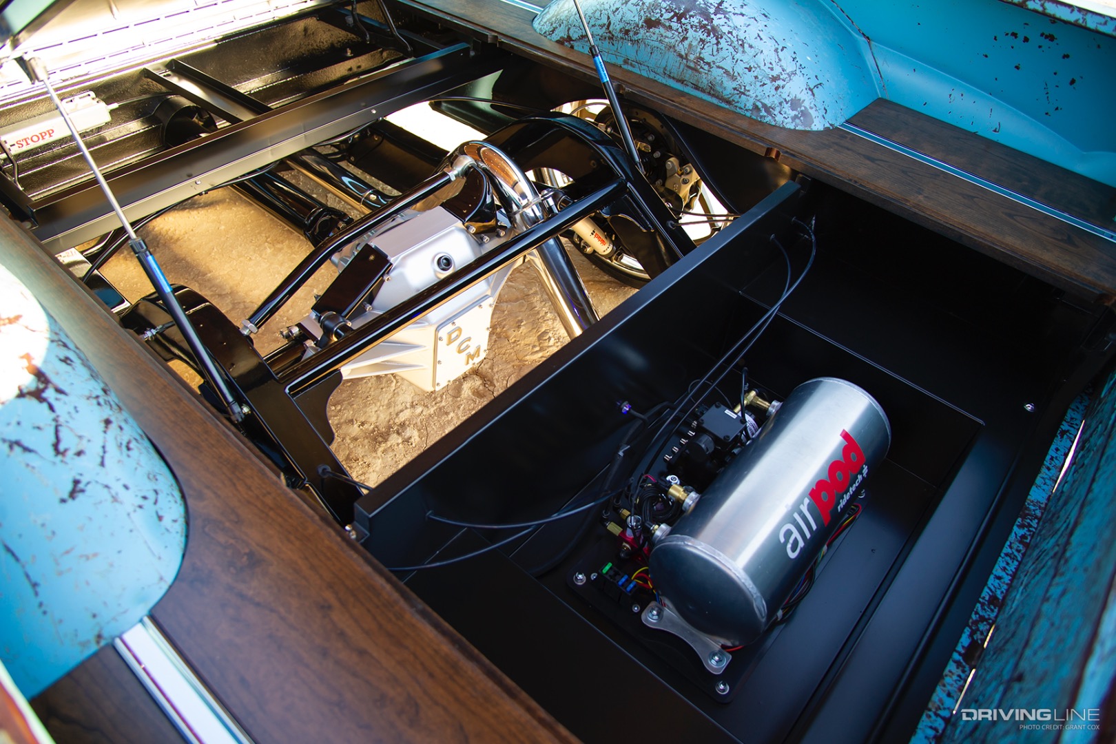 Chassis of DCM Classic's '62 Dodge D100