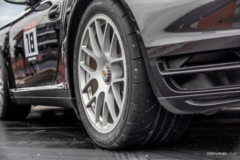 Porsche 911 with Nitto NT555RII drag radials