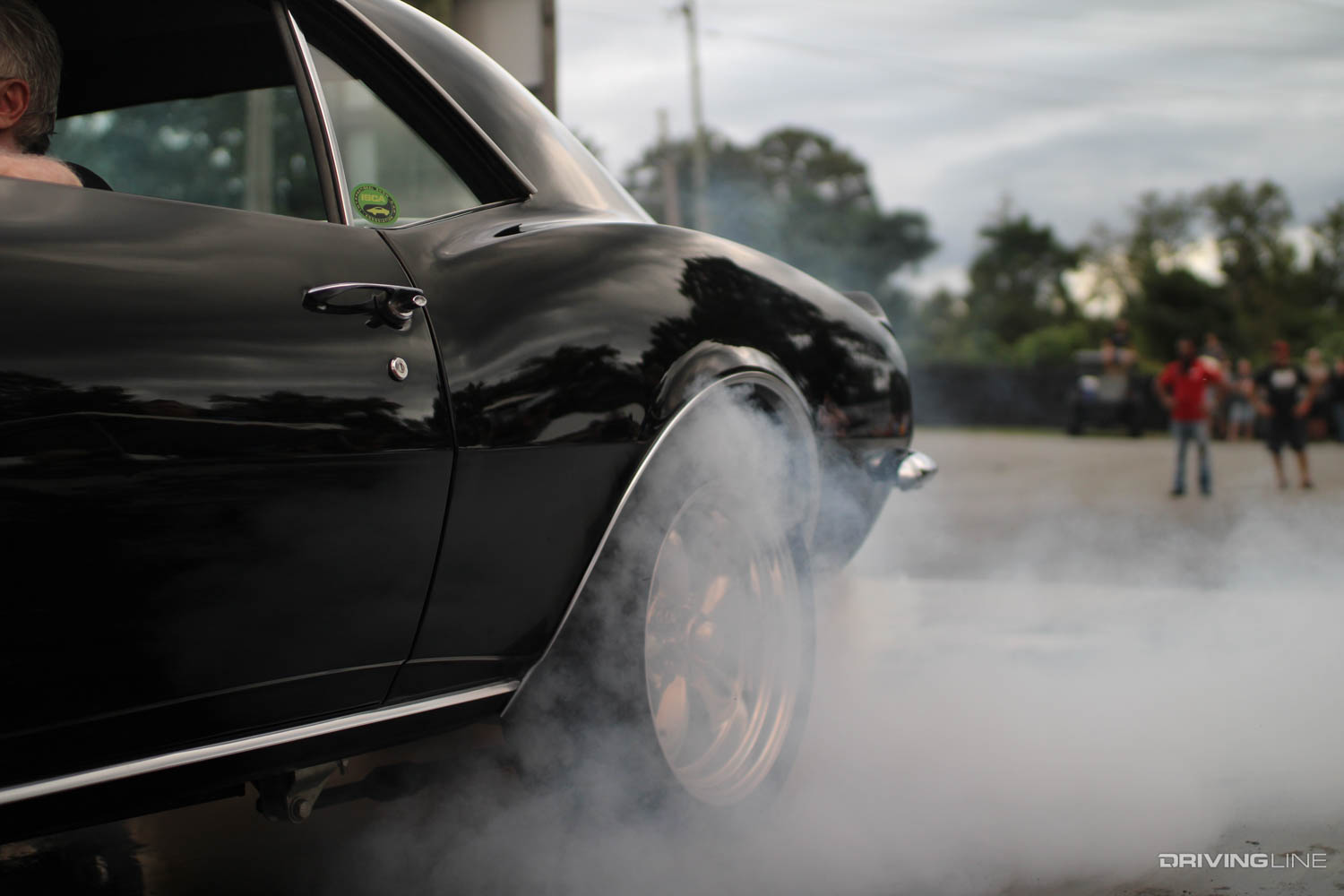 Pat Musi does a burnout in his Camaro on Nitto Tires