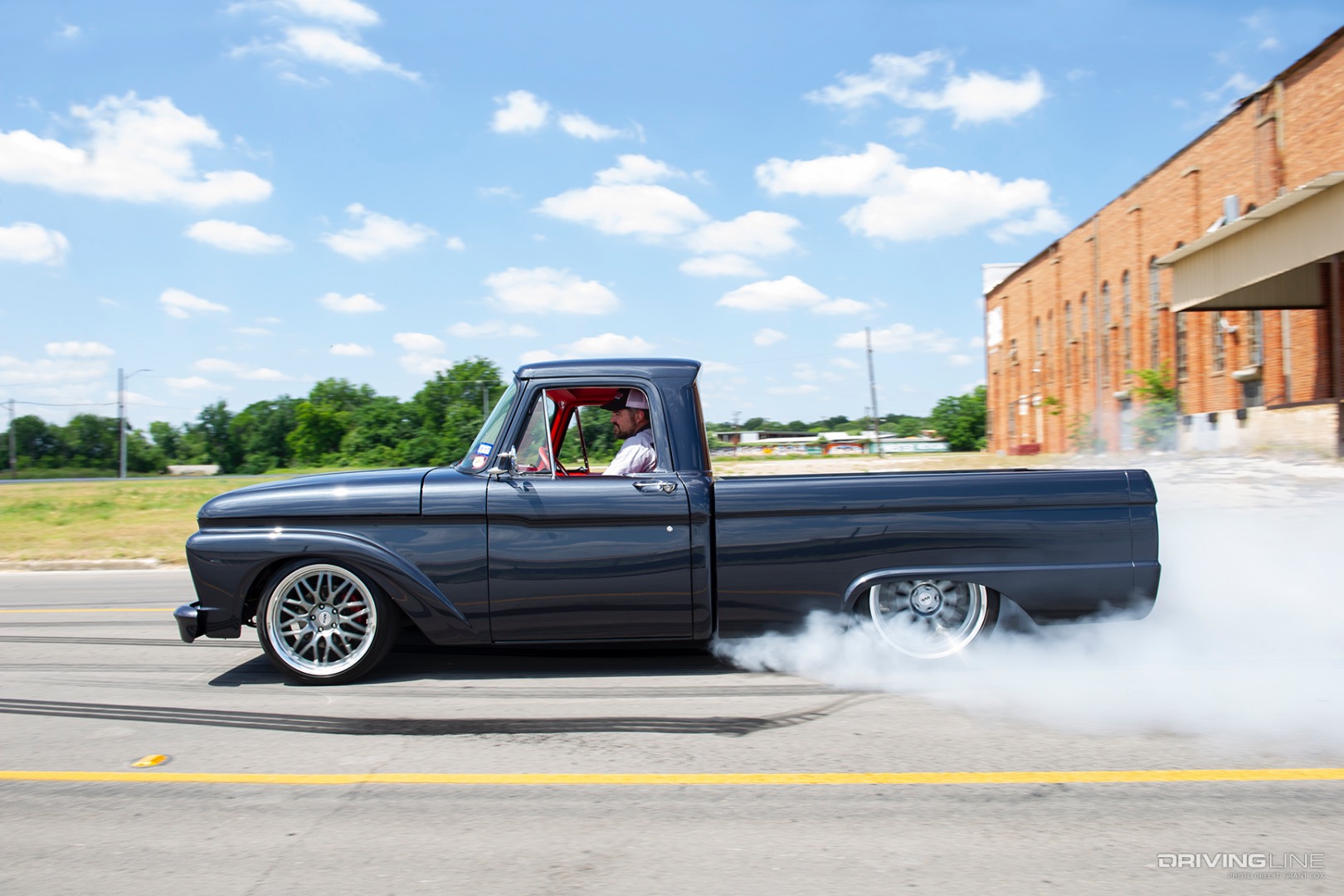 Side of Dustin McLeod's '64 Ford F-100