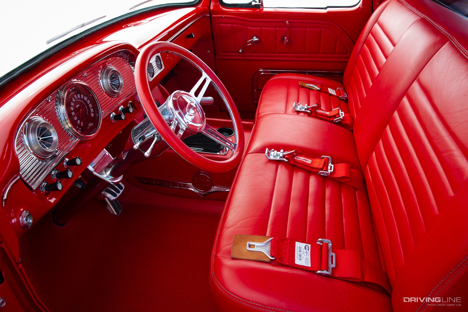 Interior of Dustin McLeod's '64 ford F-100