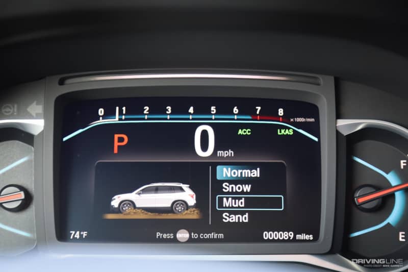 2020 Honda Passport Terrain Modes