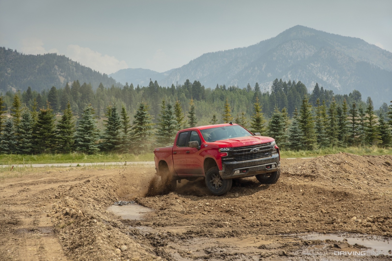 2020 Chevrolet Silverado Trail Boss on mud course