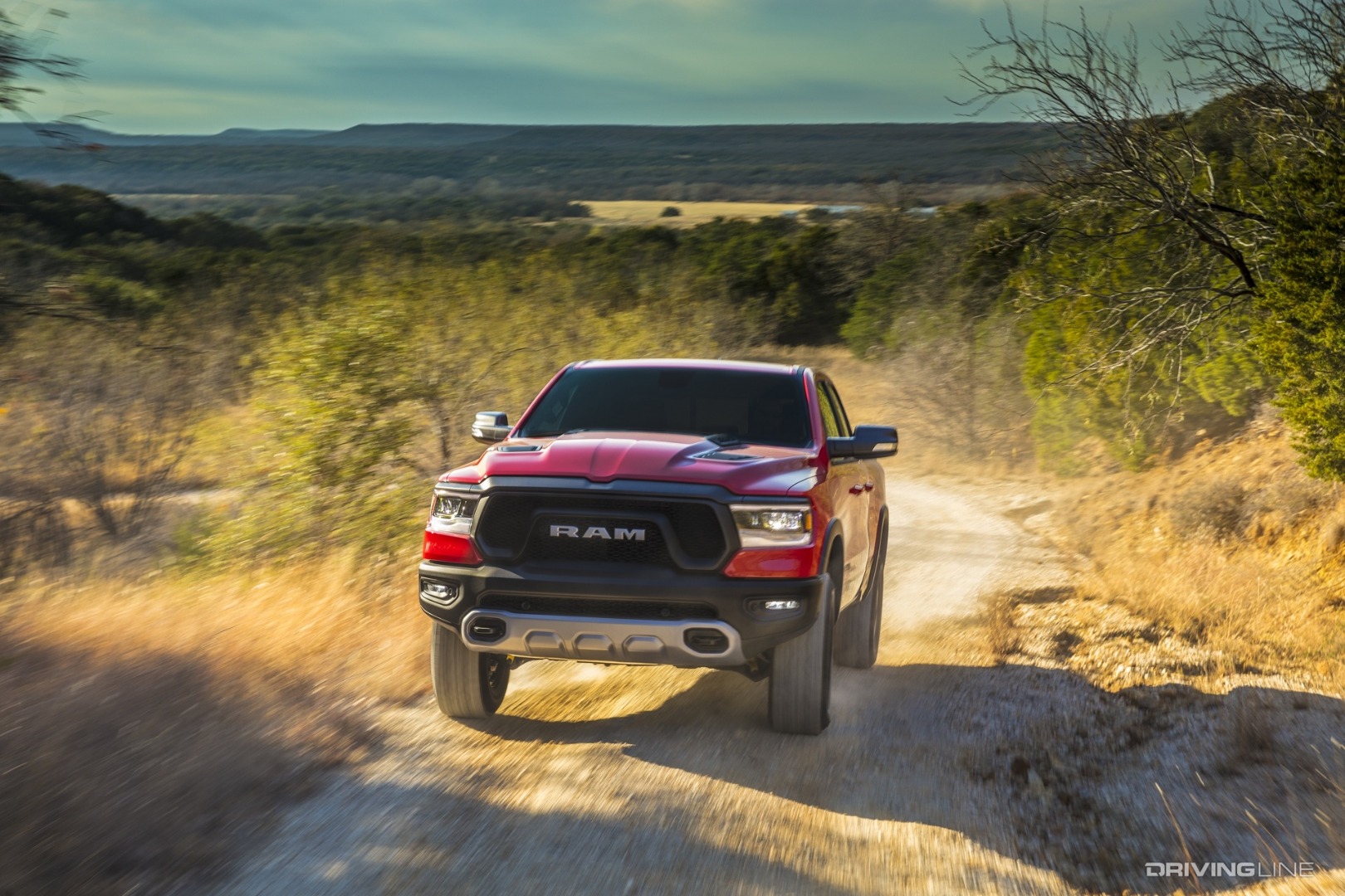 2020 Ram Rebel dusty road