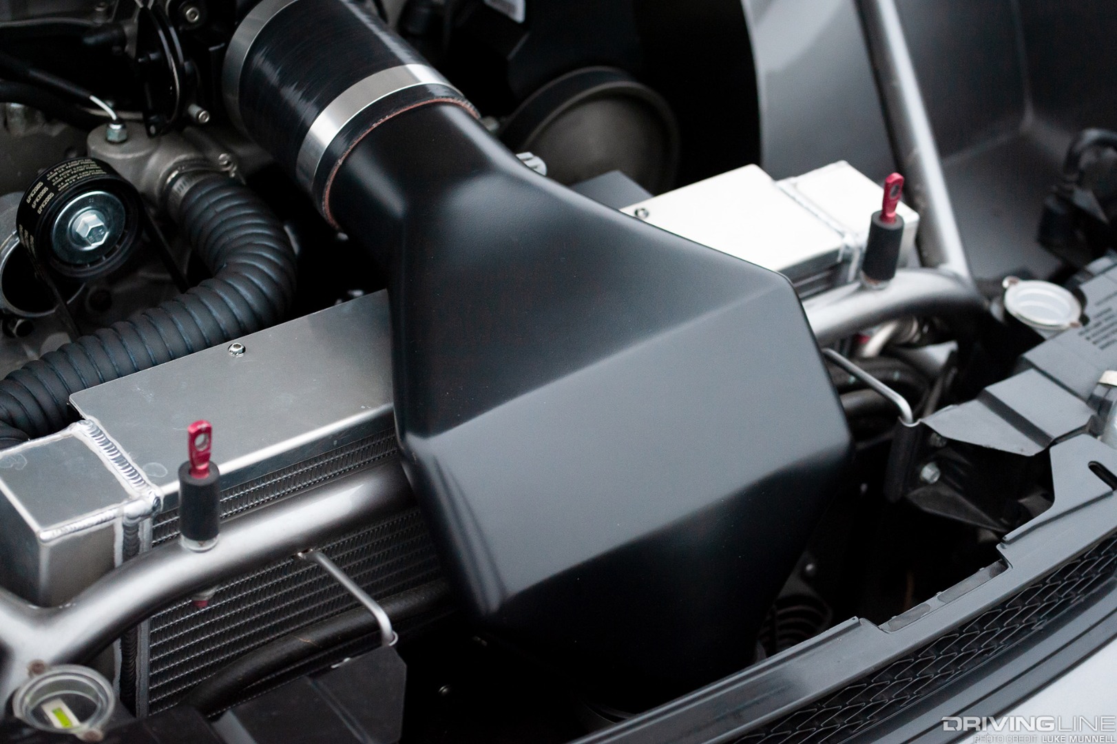 A custom Wizard radiator helps keep the coolant temps in check on Matt Snell's Nissan S14