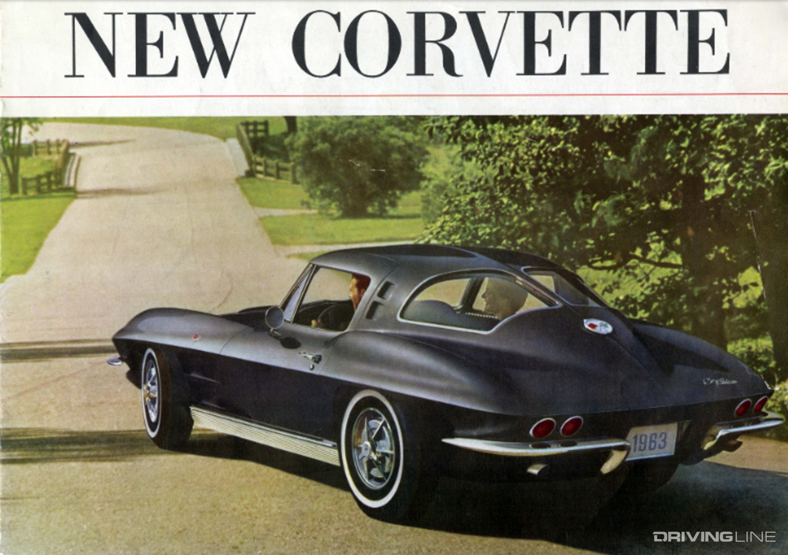 1963 Corvette Stingray Corvette Rear 3/4 Original Print Ad New Corvette
