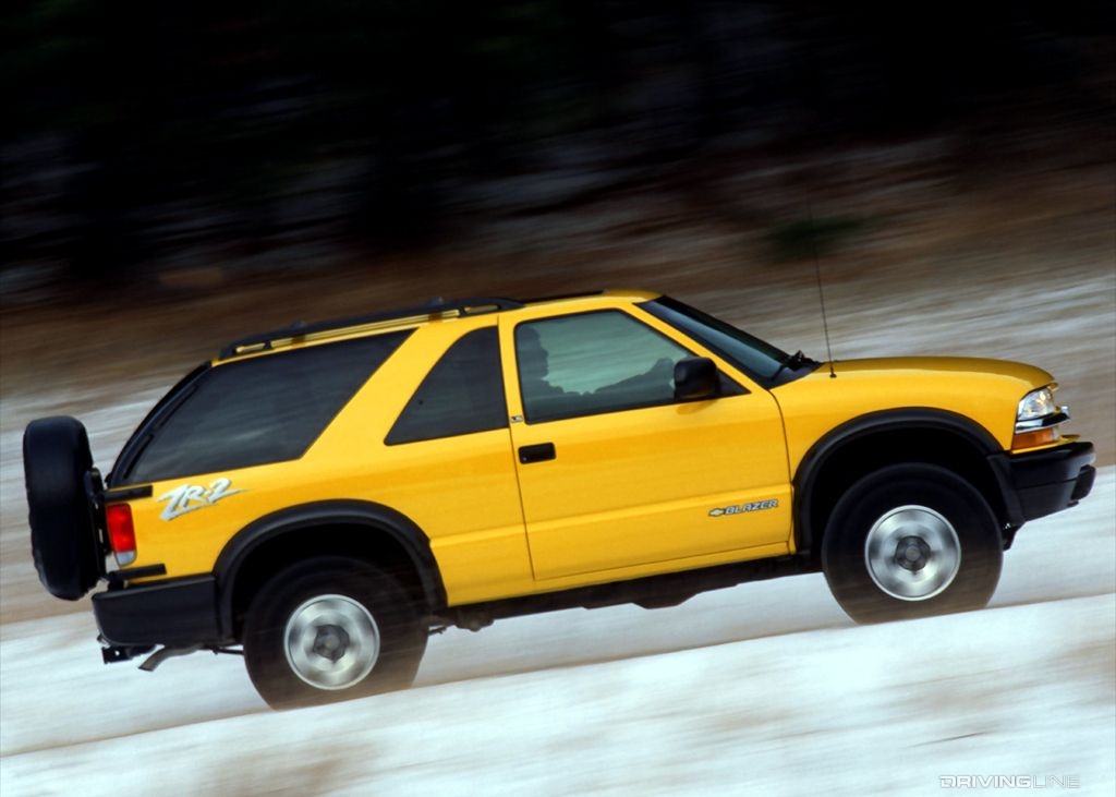 Chevrolet Blazer ZR2 driving on a snowy road