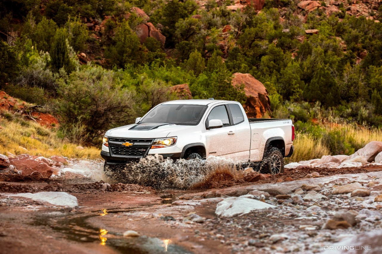 Chevrolet Colorado ZR2 in the mud at speed