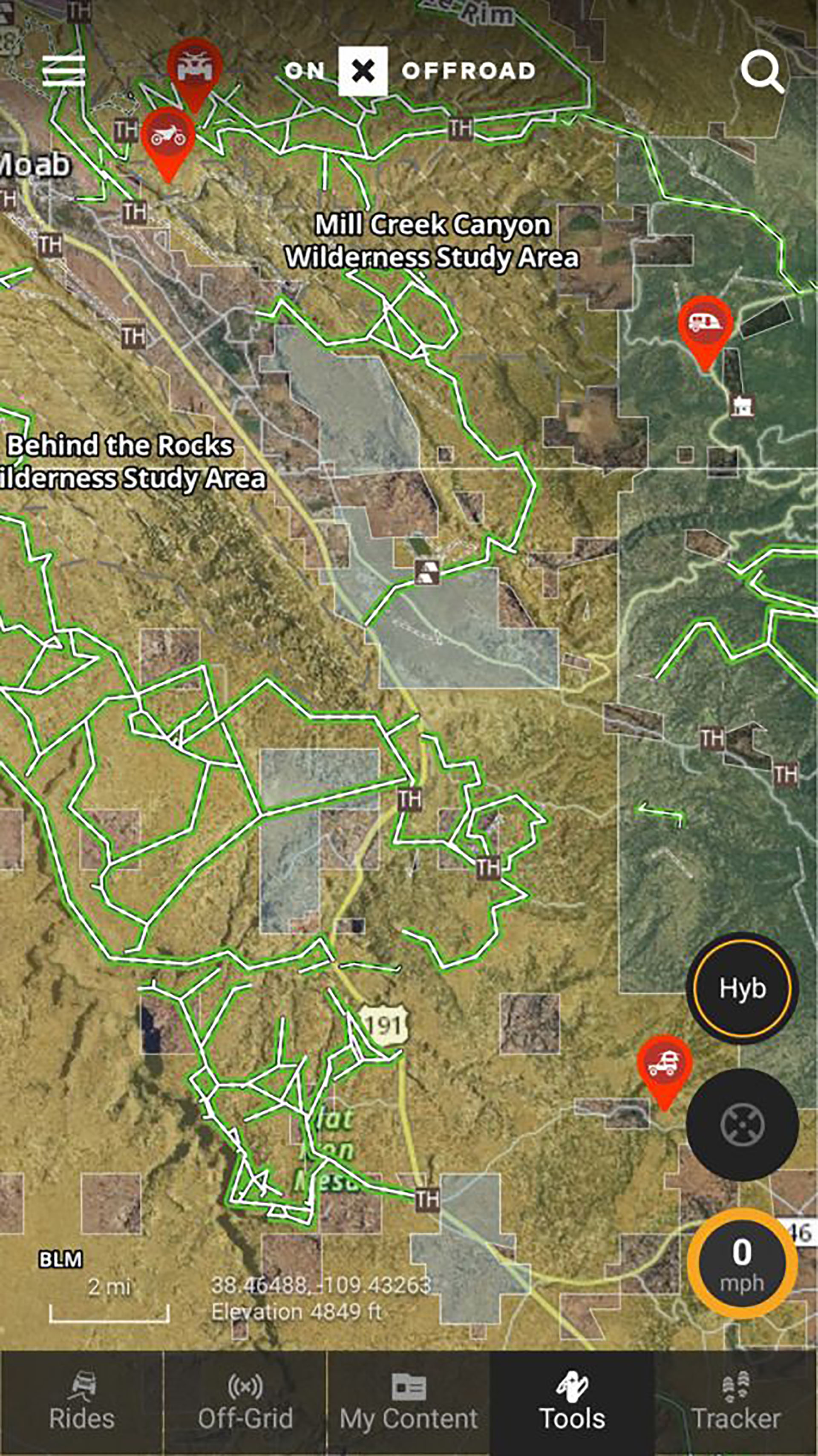 OnX Off-Road App Screenshot