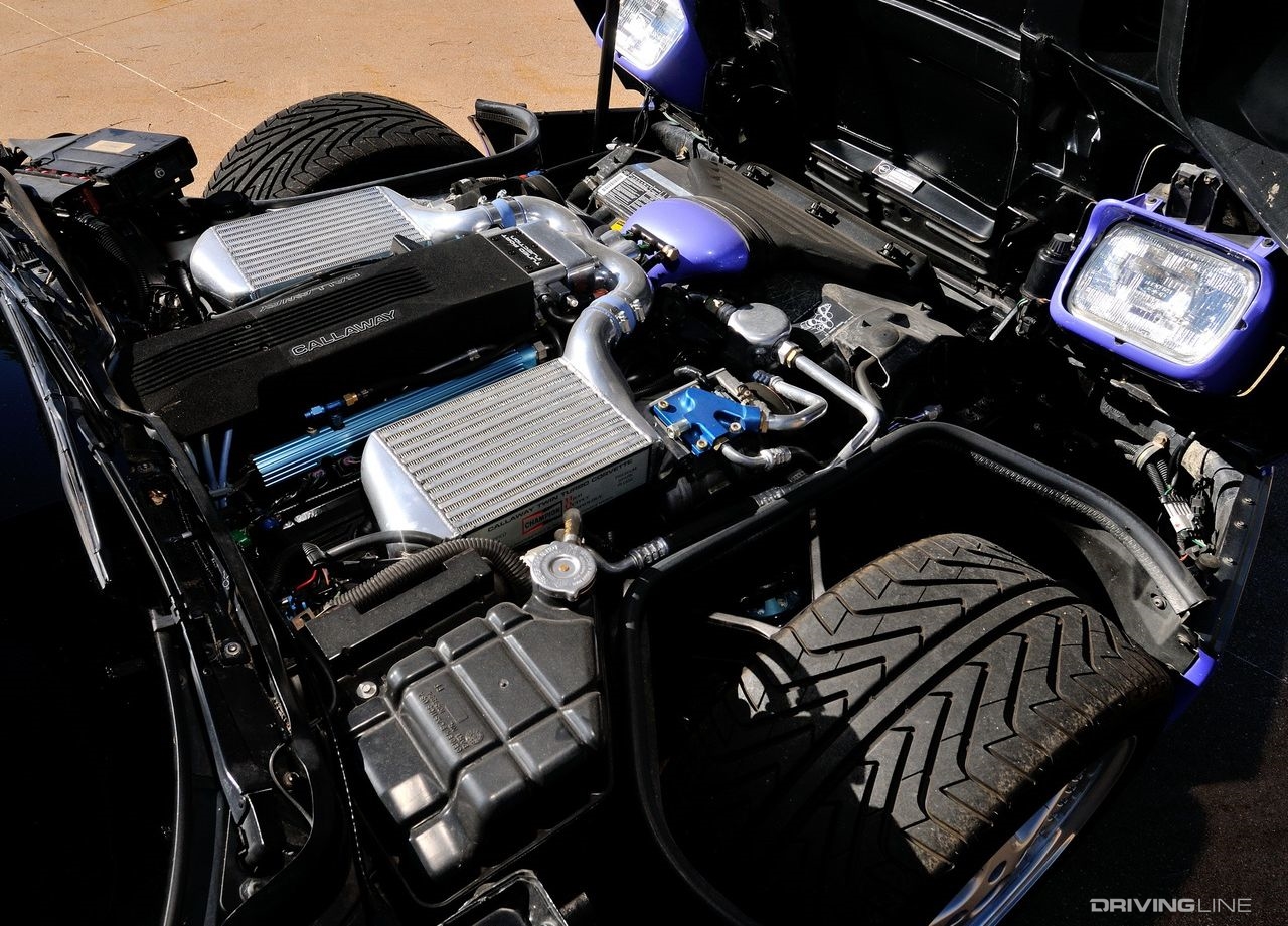 Callaway Corvette twin turbo engine