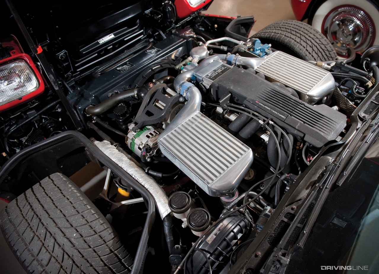 Callaway Corvette engine with two turbochargers