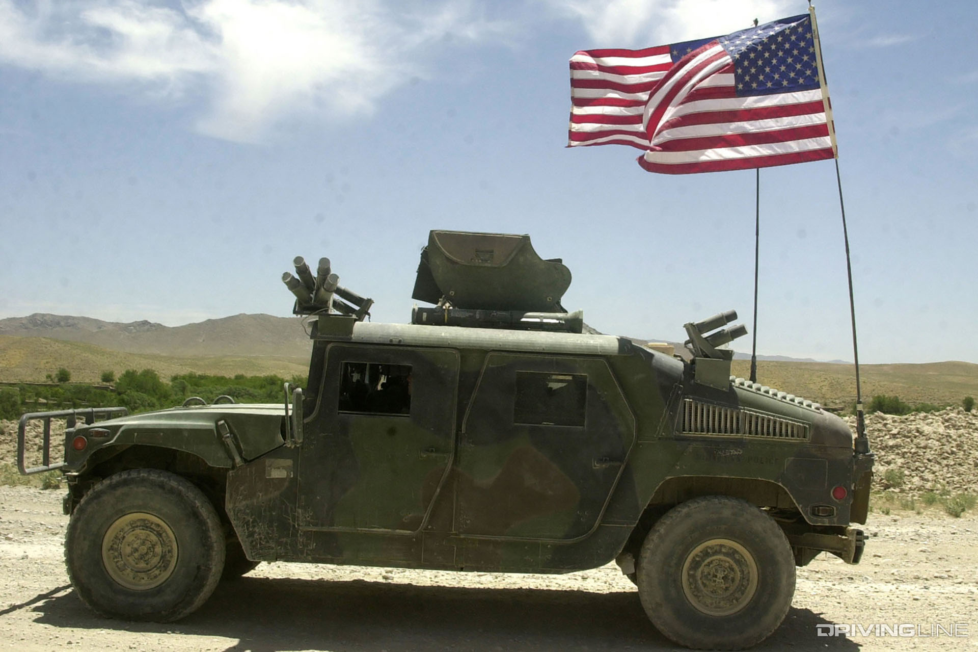Humvee with American Flag