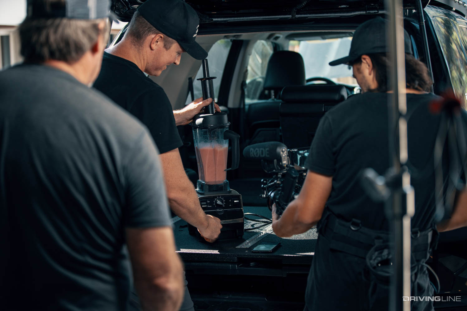 Overland at home using a blender powered by 12volt setup