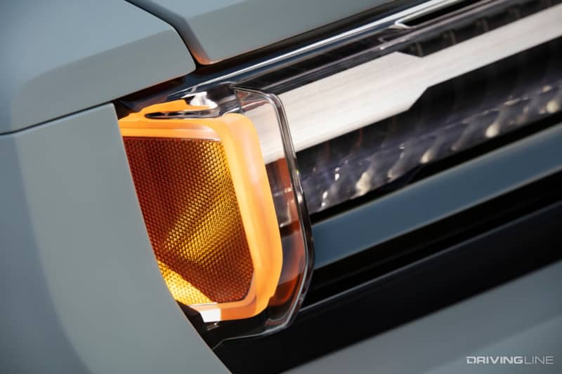 Hummer EV Front Headlight Up Close