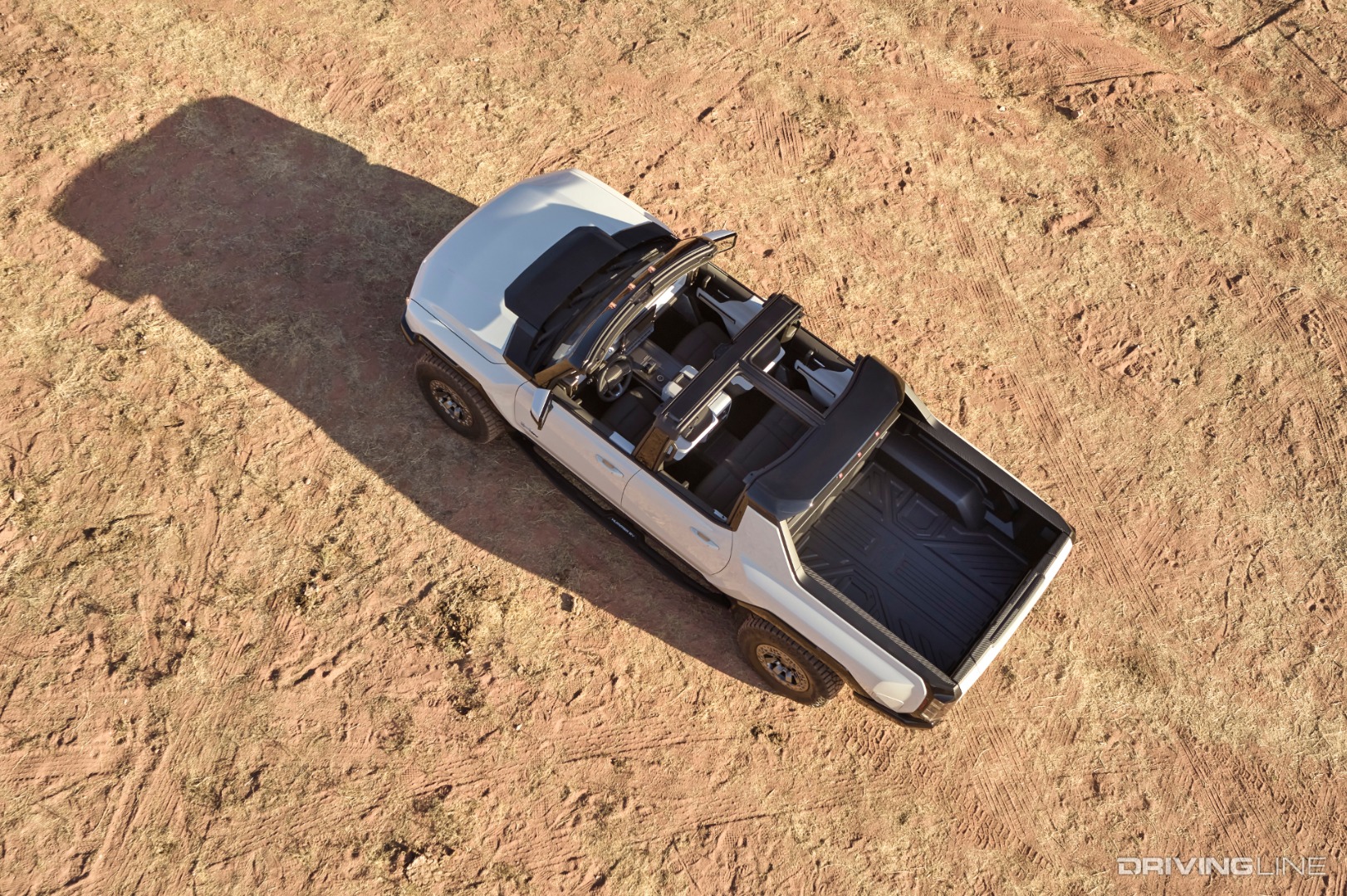 Hummer EV With Sky Panels Off From Top