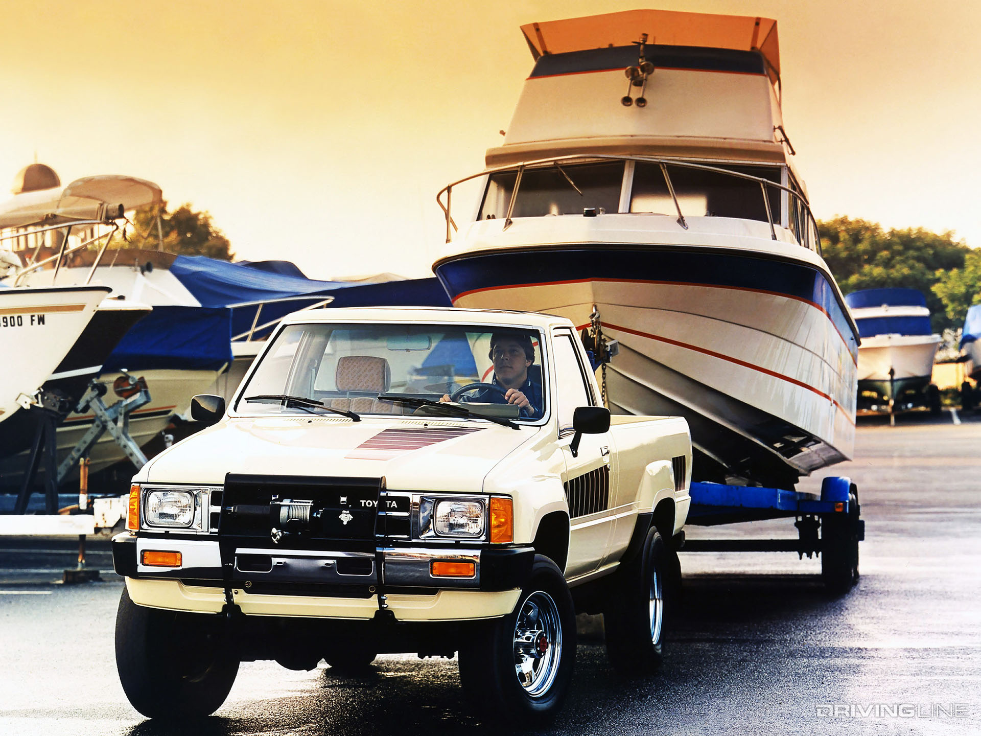 Toyota 4x4 Truck Towing Boat