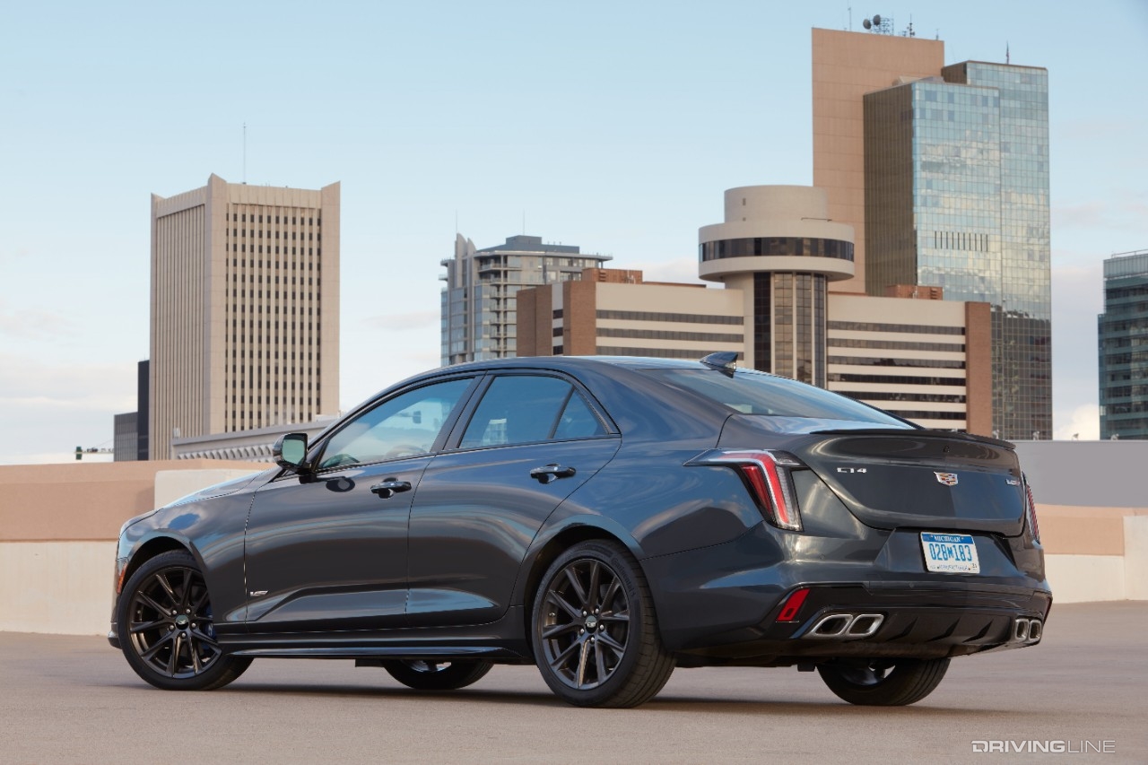 2020 Cadillac CT4-V rear view