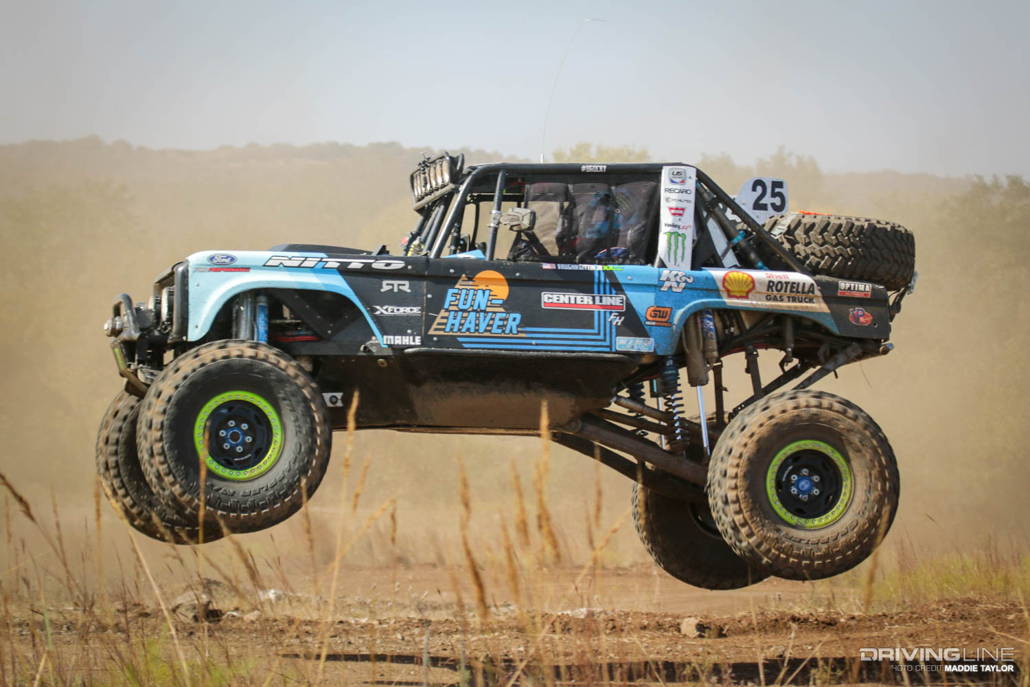 Vaughn Gittin Jr. getting air at 2020 ultra4 nationals race in OK