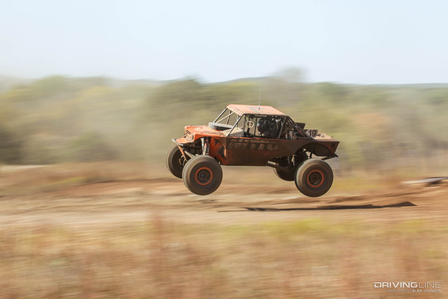 Paul Horschel in the air at 2020 ultra4 nationals race