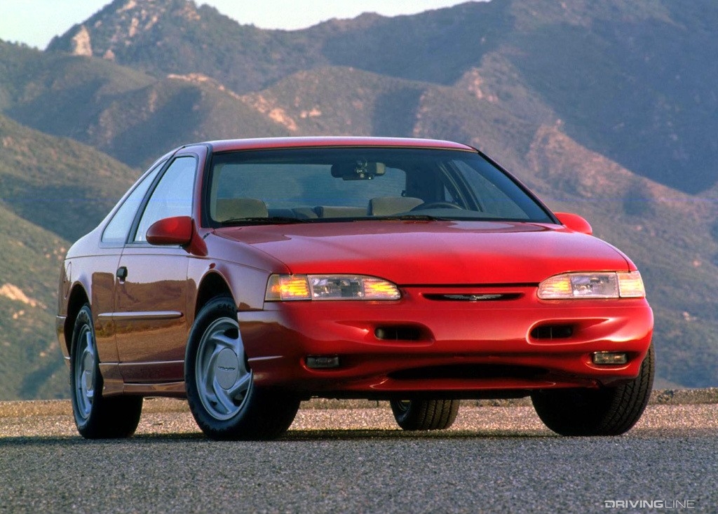 Ford Thunderbird red front head-on