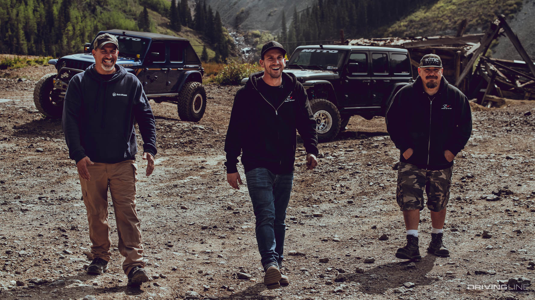 Matt Thompson, Collin Coates, and Mel Wade in On The Trail Imogene Pass