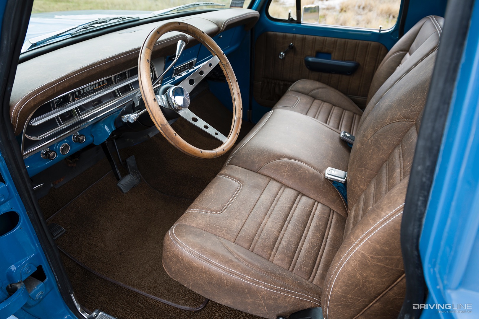 Interior of Karleigh Campbell's '68 Ford F100