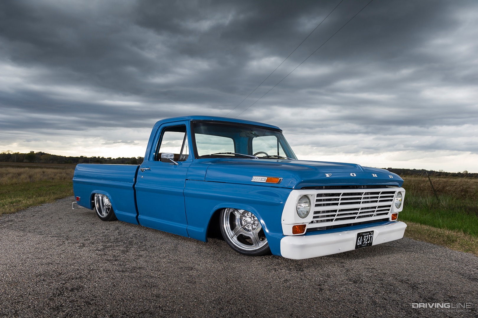 Front passenger side of Karleigh Campbell's '68 Ford F100