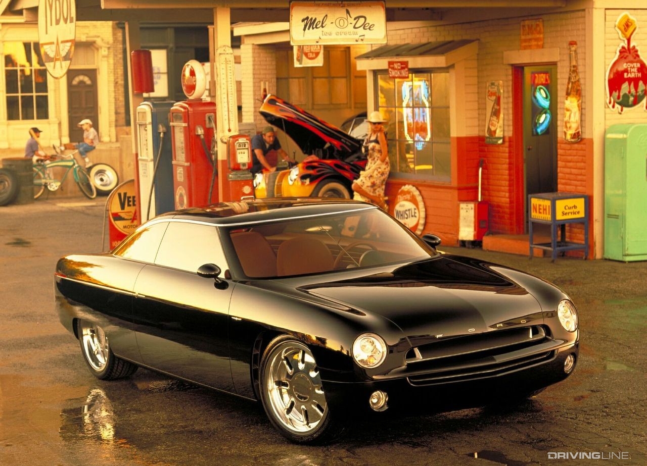 Ford Firty-Nine at gas station