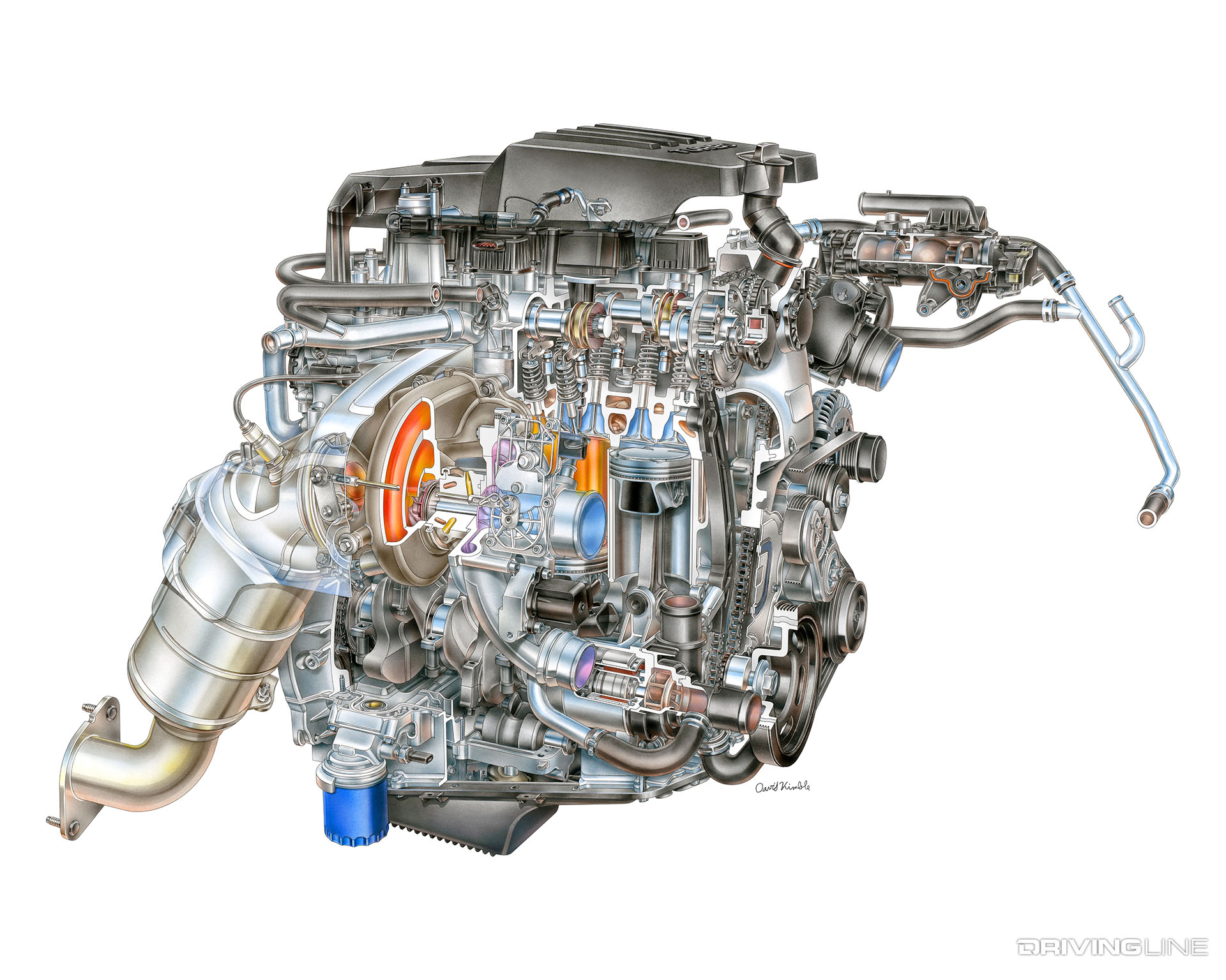 Chevy 2.7 EcoBoost Cut Away Drawing