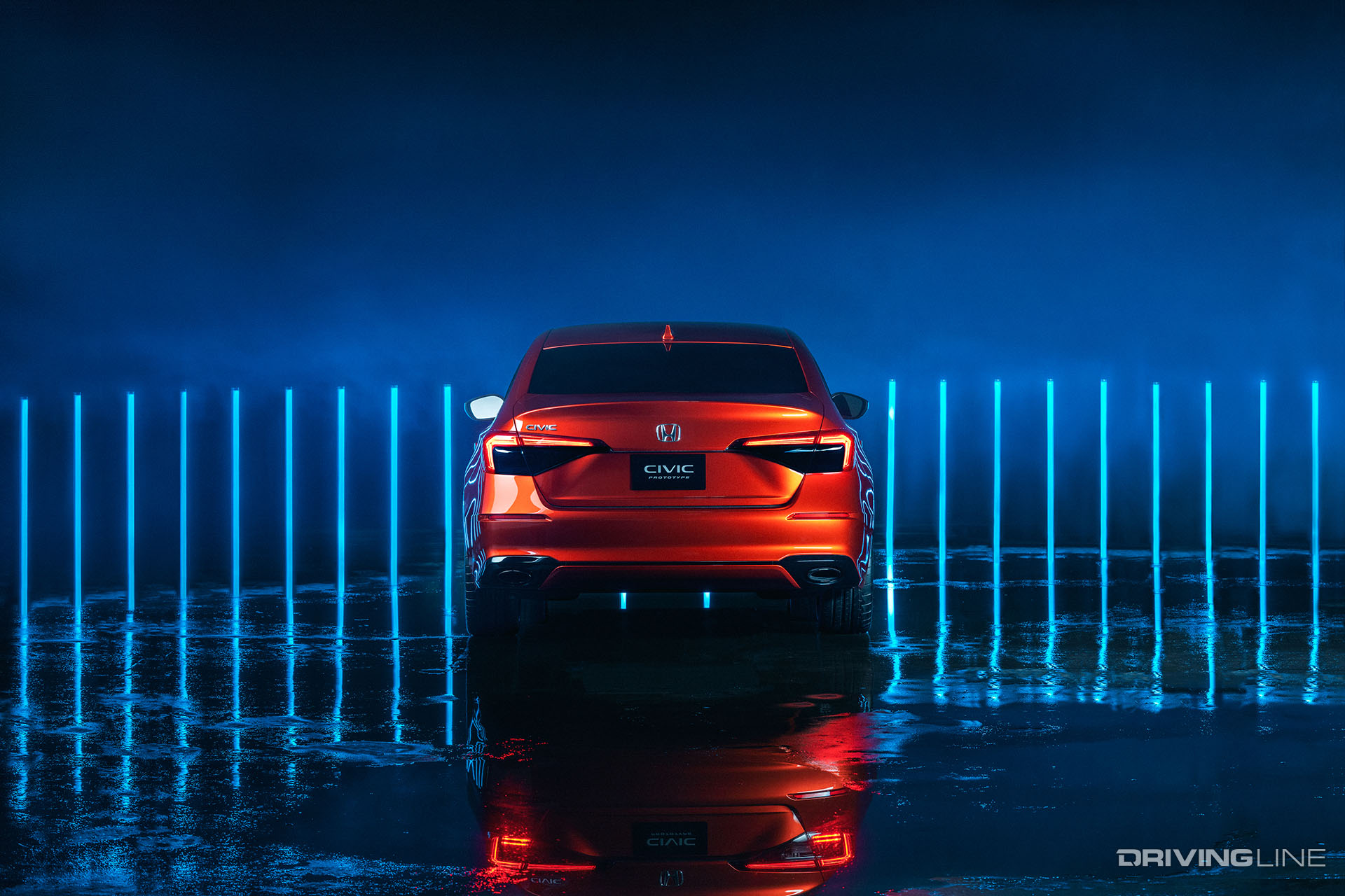 2022 Honda Civic Sedan Prototype Rear View