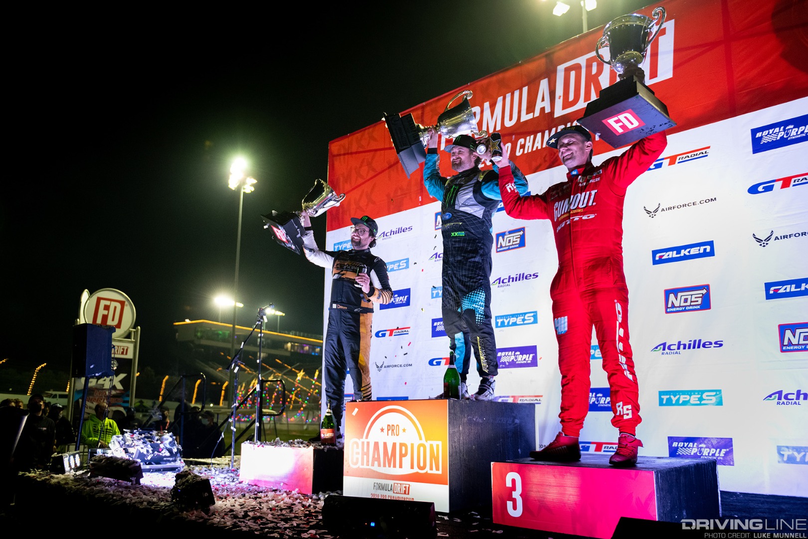 Vaughn Gittin Jr. (1st), Chelsea Denofa (2nd), and Ryan Tuerck (3rd) completed the Nitto Tire sweep of the final championship standings