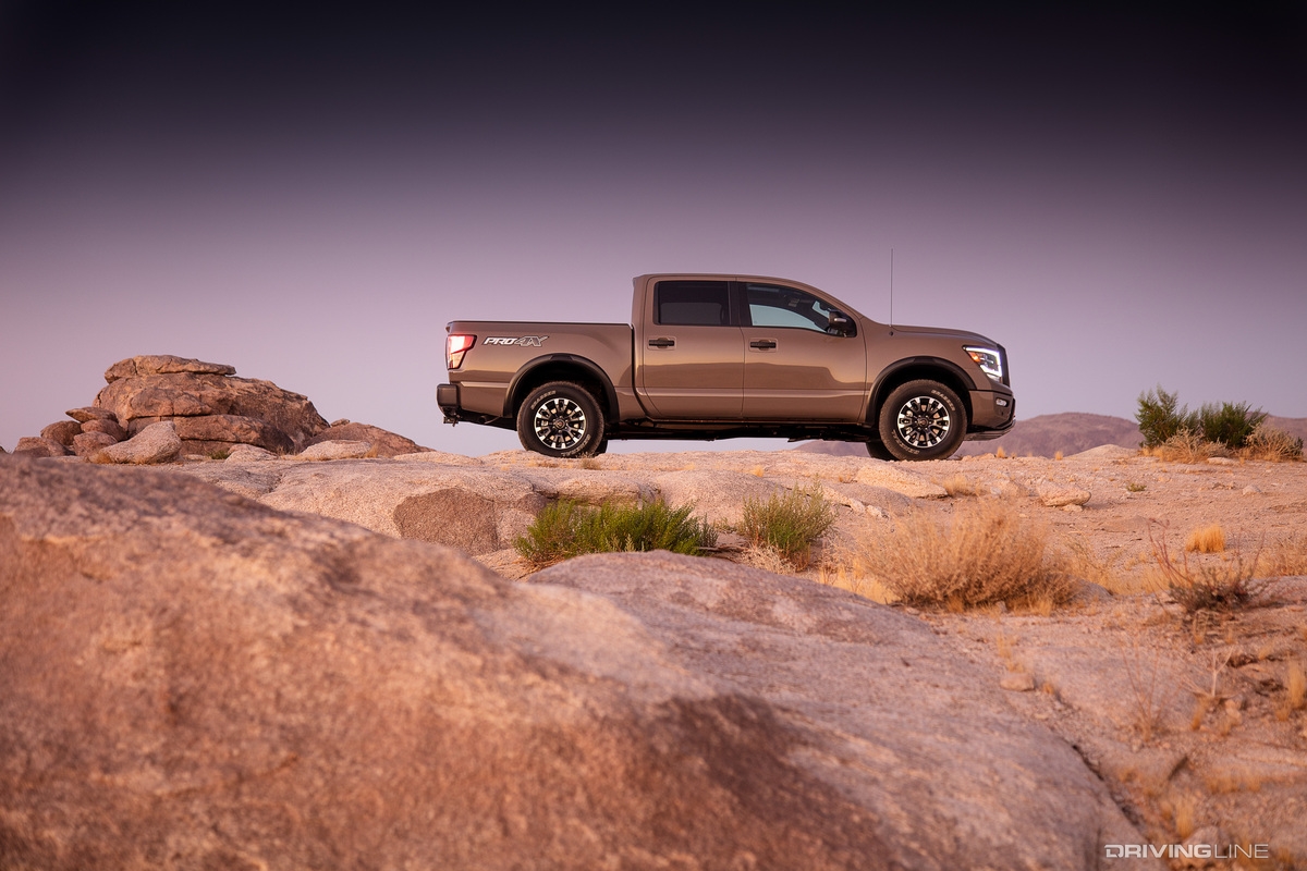 Nissan Titan Pro-4X in the distance