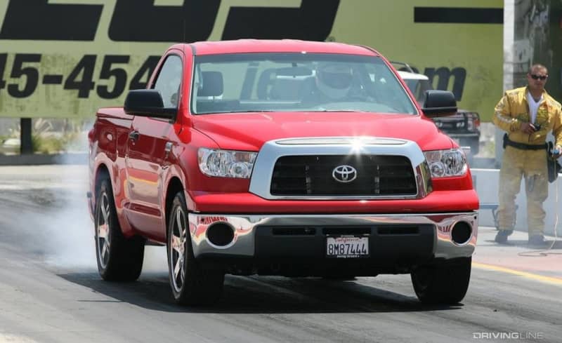Toyota Tundra TRD Supercharged at drag strip