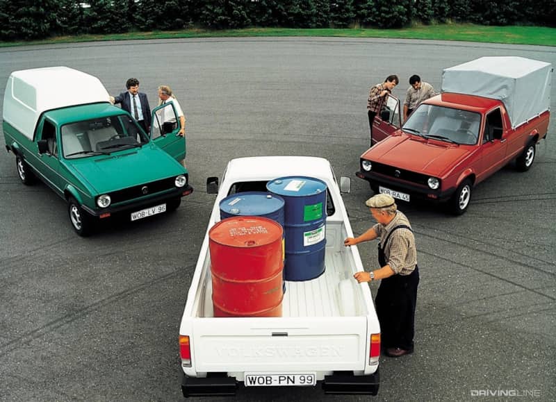 Trio of Volkswagen Caddys
