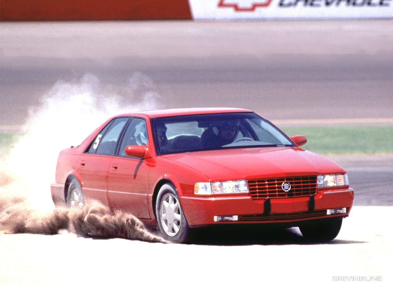 Cadillac STS in dirt