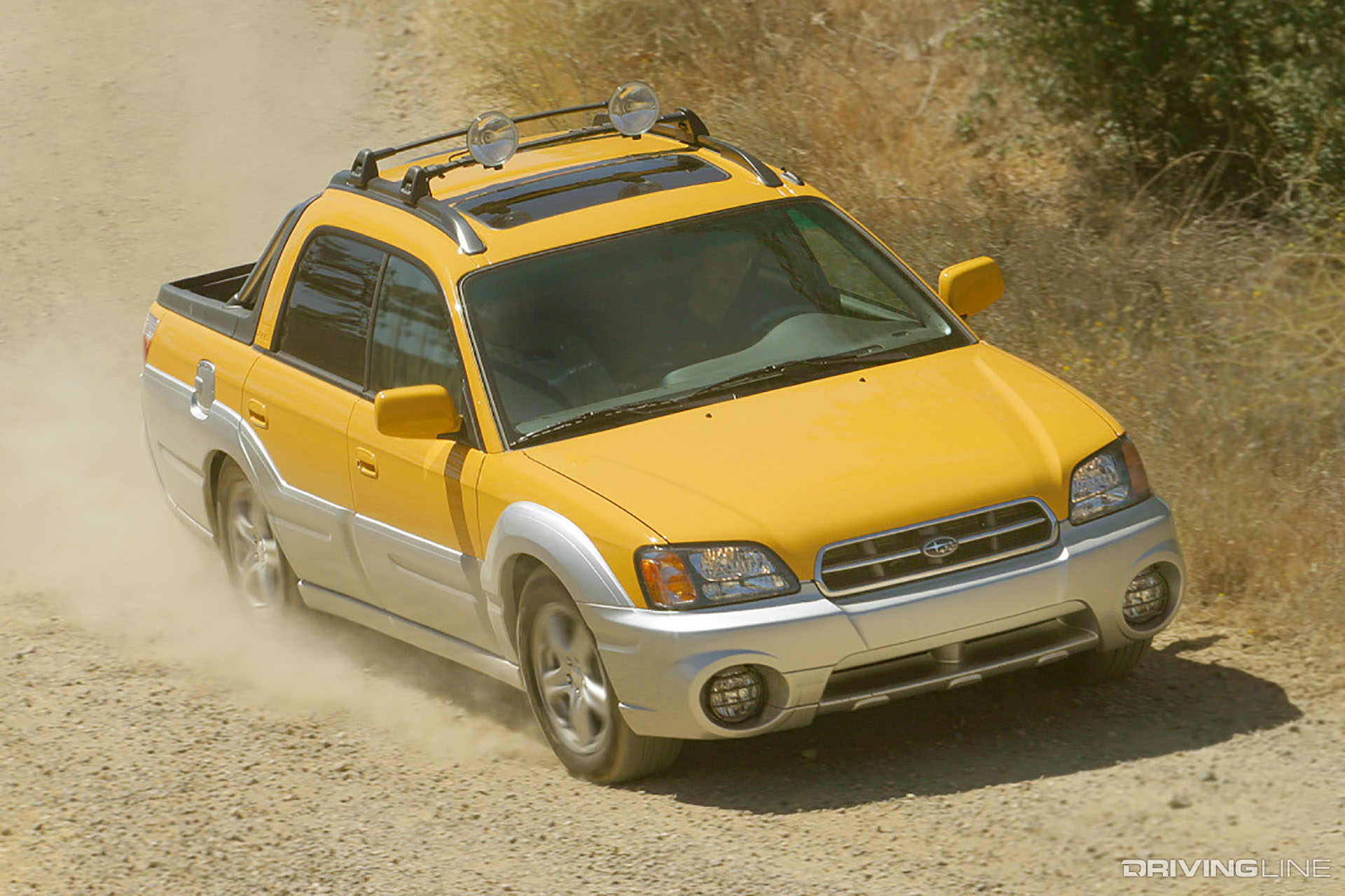 Subaru Baja on Dirt Trail