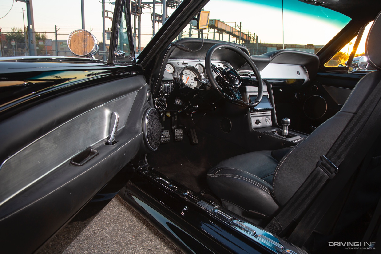Interior of Ricky Quintero's Helleanor '68 Mustang