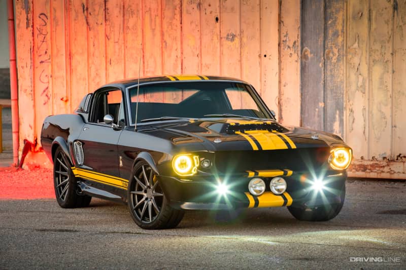 Exterior of Ricky Quintero's Helleanor '68 Mustang with Mustang to Fear Eleanor Fiber Glass Body Kit