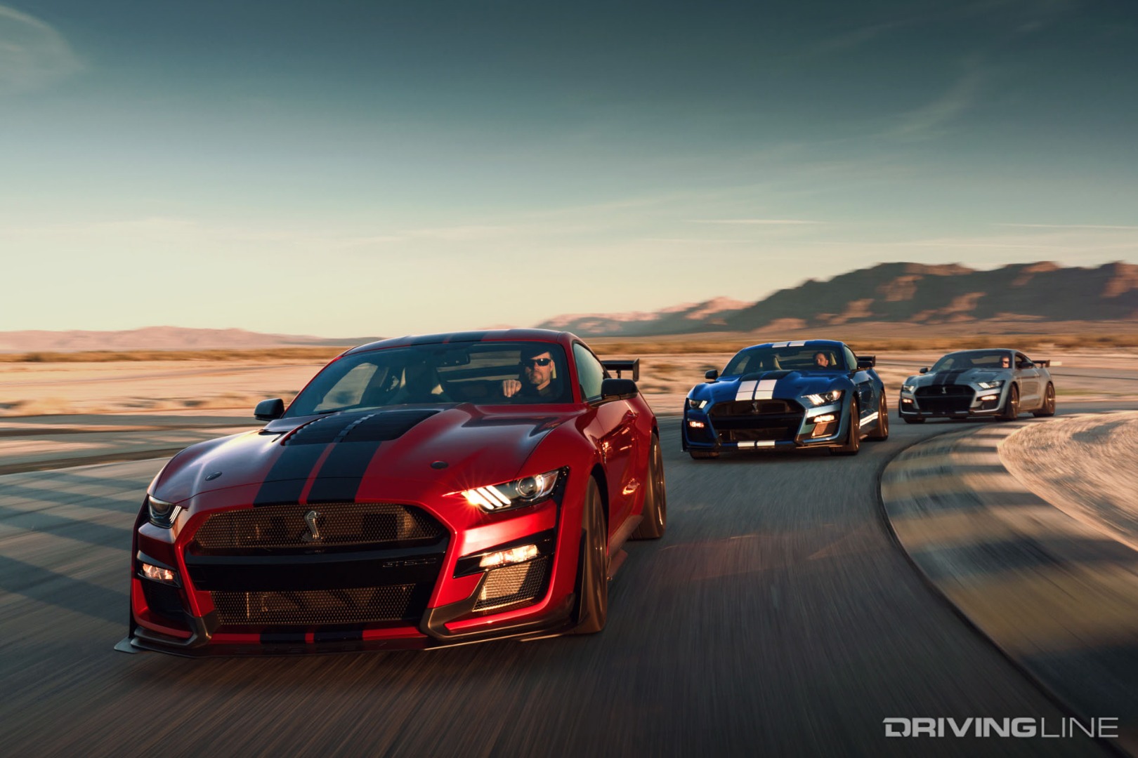 Ford Mustang Shelby GT500 on race track