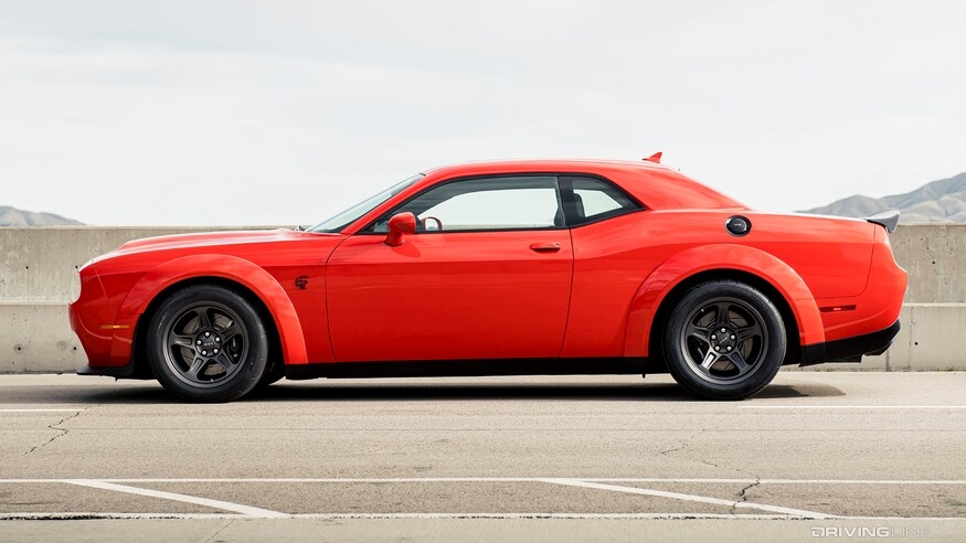 Dodge Challenger SRT Super Stock side view on Nittos