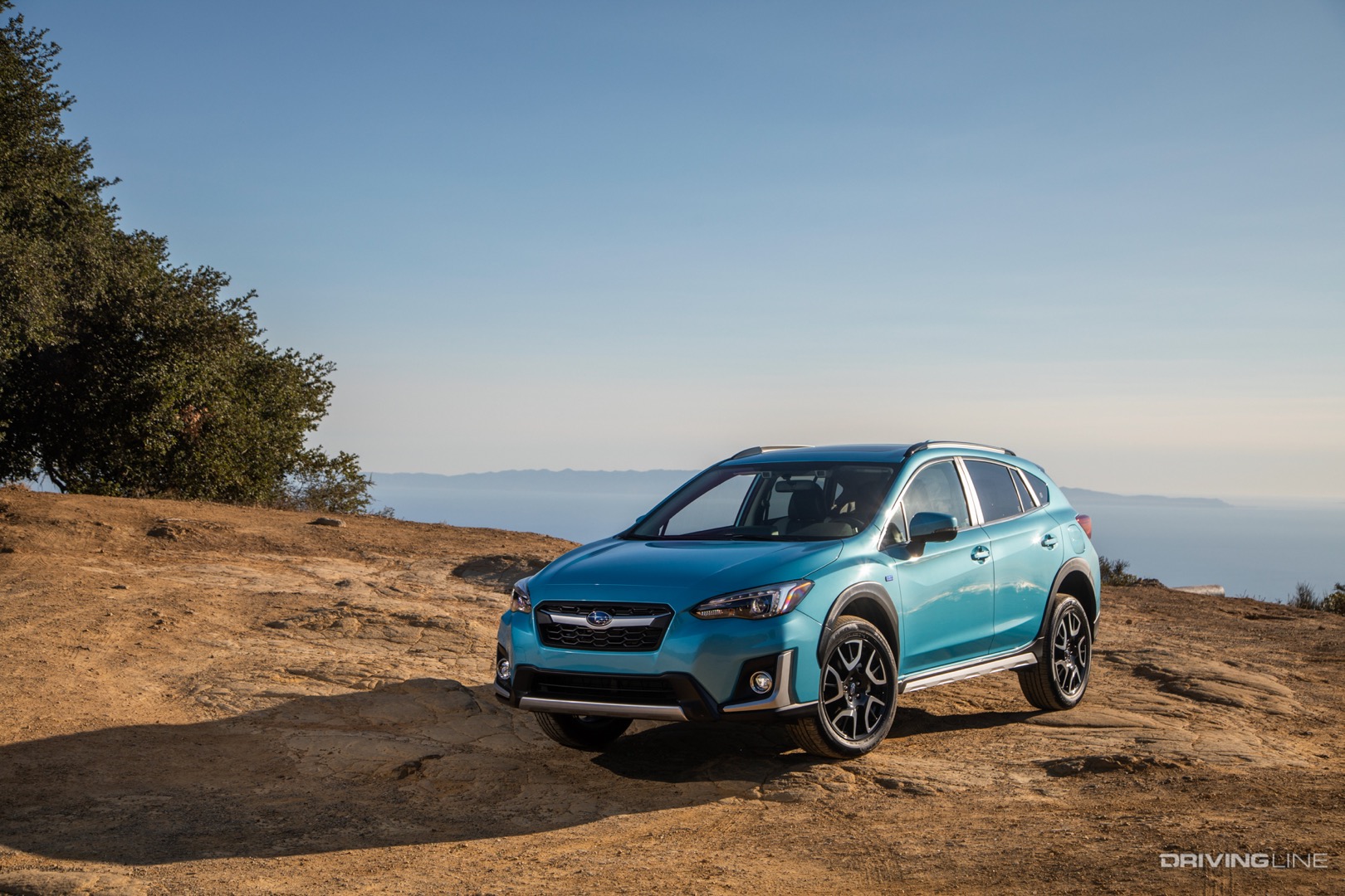 Subaru Crosstrek Hybrid blue front 3/4