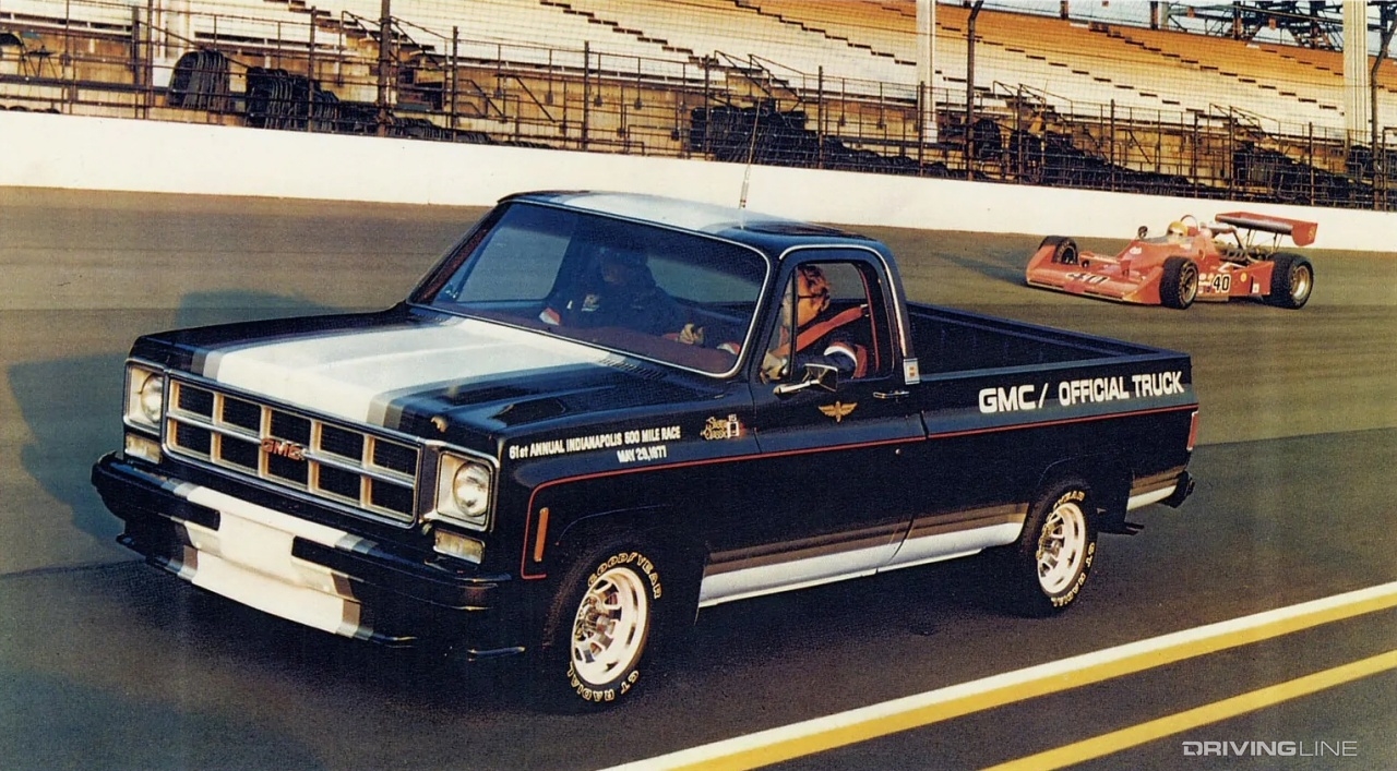 1977 GMC Indy 500 Official Truck on-track