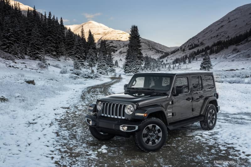 Jeep Wrangler Unlimited EcoDiesel in snow