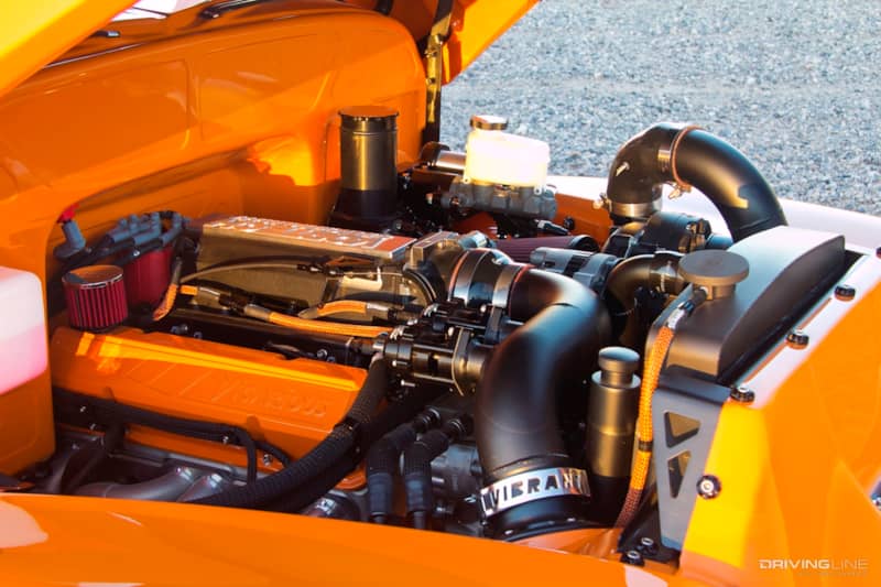 Engine of Bill Scarfe's '52 Chevy 3100