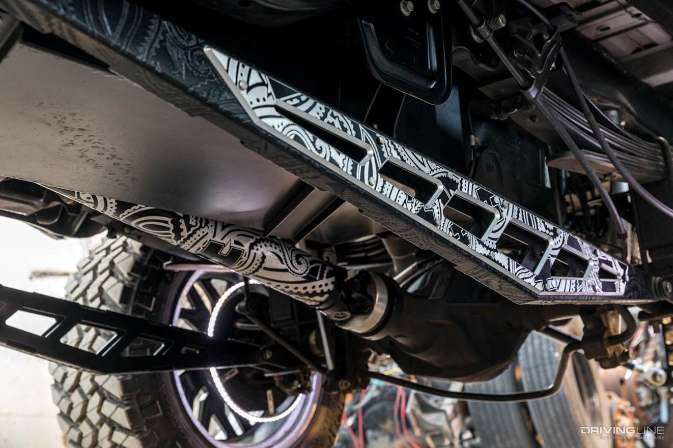 Engraved Suspension on Hanro's Aluminati Truck