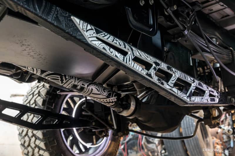 Engraved Suspension on Hanro's Aluminati Truck