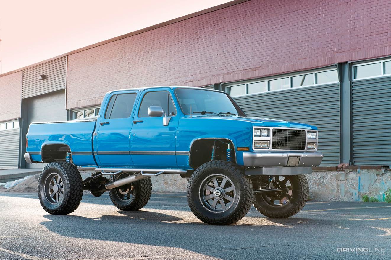 Lifted GMC Crew Cab Truck