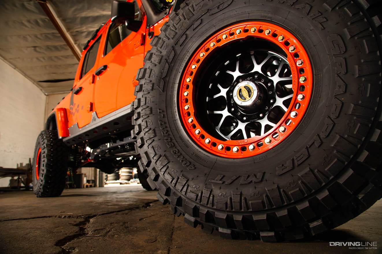 Closeup of Nitto Trail Grappler M/T Tires