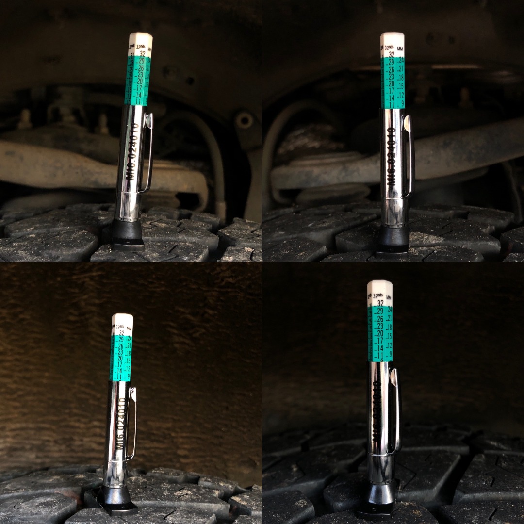 Tire Depth measurements for Nitto Terra Grappler G2