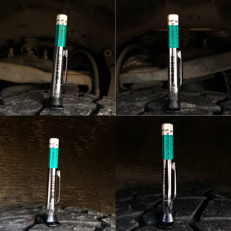 Tire Depth measurements for Nitto Terra Grappler G2